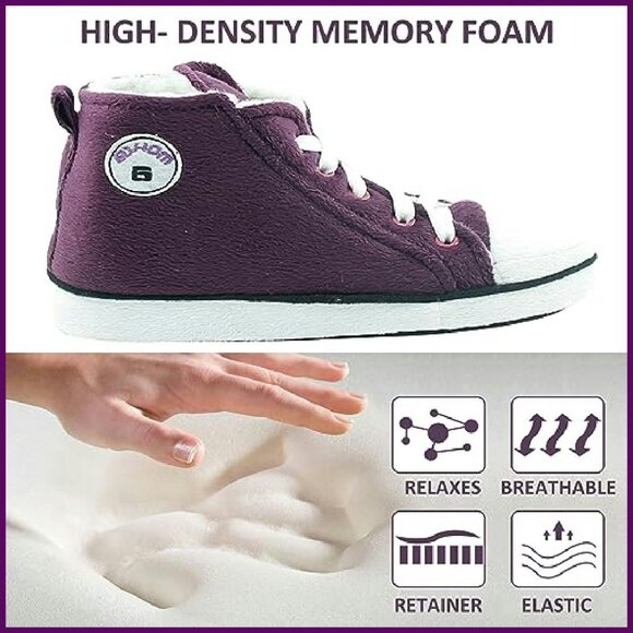 Women's Winter Slipper Boots Fur Lined Anti-Slip Ankle Booties Size 10-11 - Picture 7 of 8